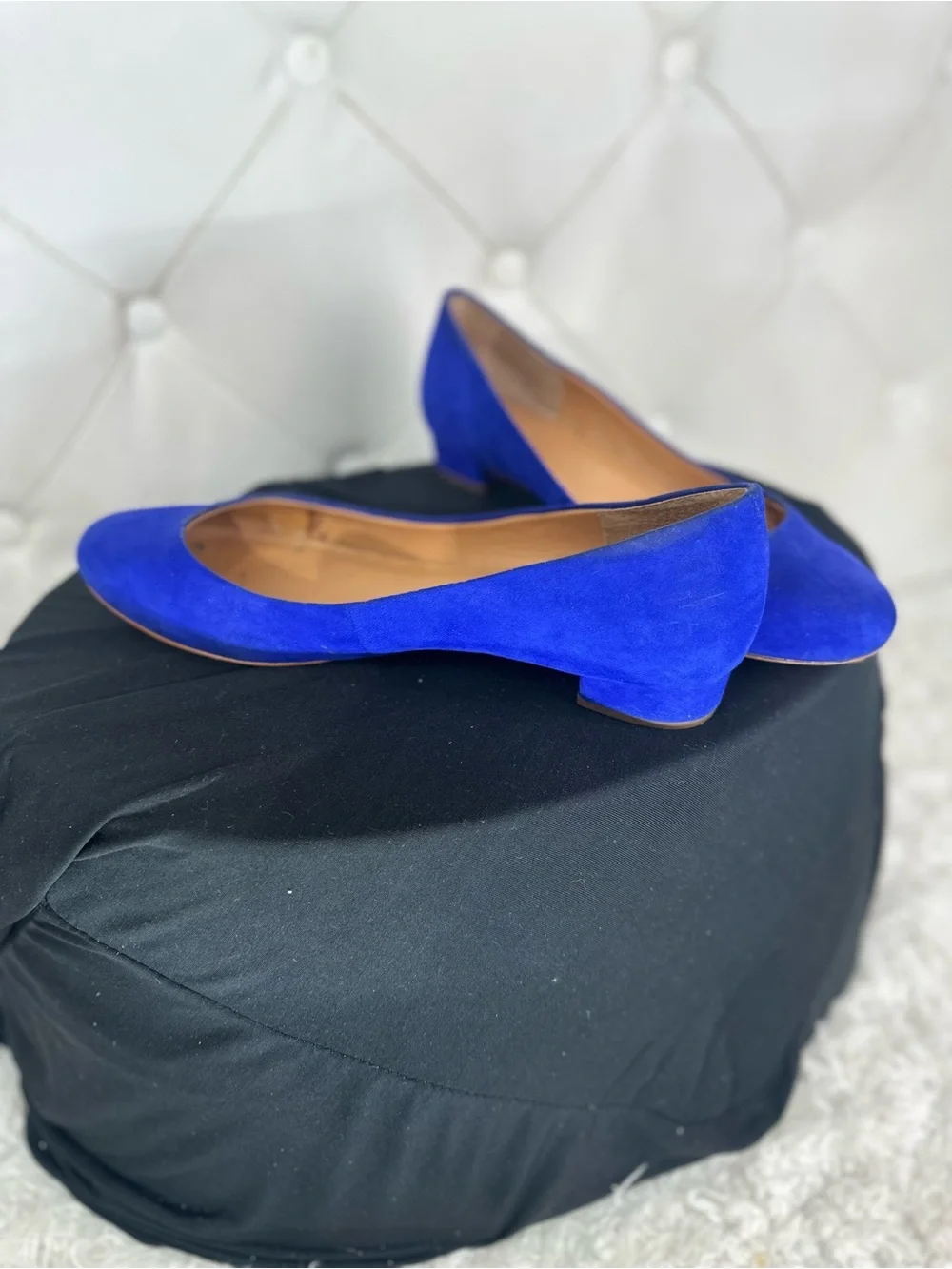 J. Crew Women's Suede Ballet Flats in Cobalt Blue